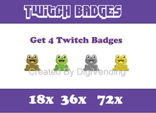 Load image into Gallery viewer, Frog Twitch Badges